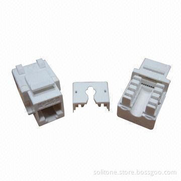 Cat6 Keystone Jacks, UTP, High-temperature Thermoplastic (90 Degrees), High-reliability